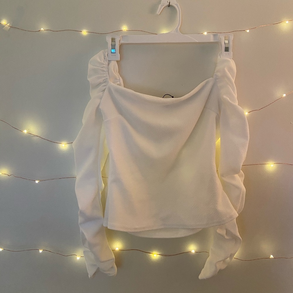 Boohoo Ruched Long Sleeved Top
